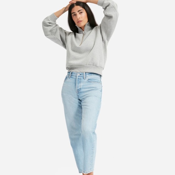 Everlane Heather Gray Zip-Up xxs - Picture 5 of 6